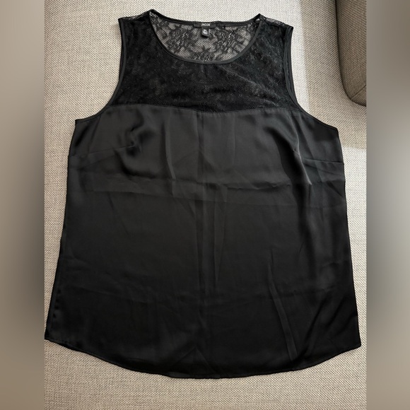 JACOB BLACK TOP/CAMI SHEER UPPER PART SZ LARGE - Picture 4 of 13
